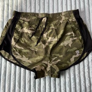 PINK Victoria's Secret Olive Camo Athletic Shorts